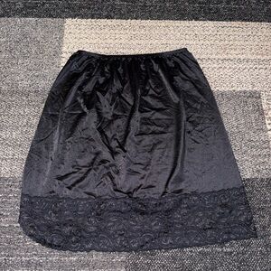 Vanity Fair Black Half Slip Skirt